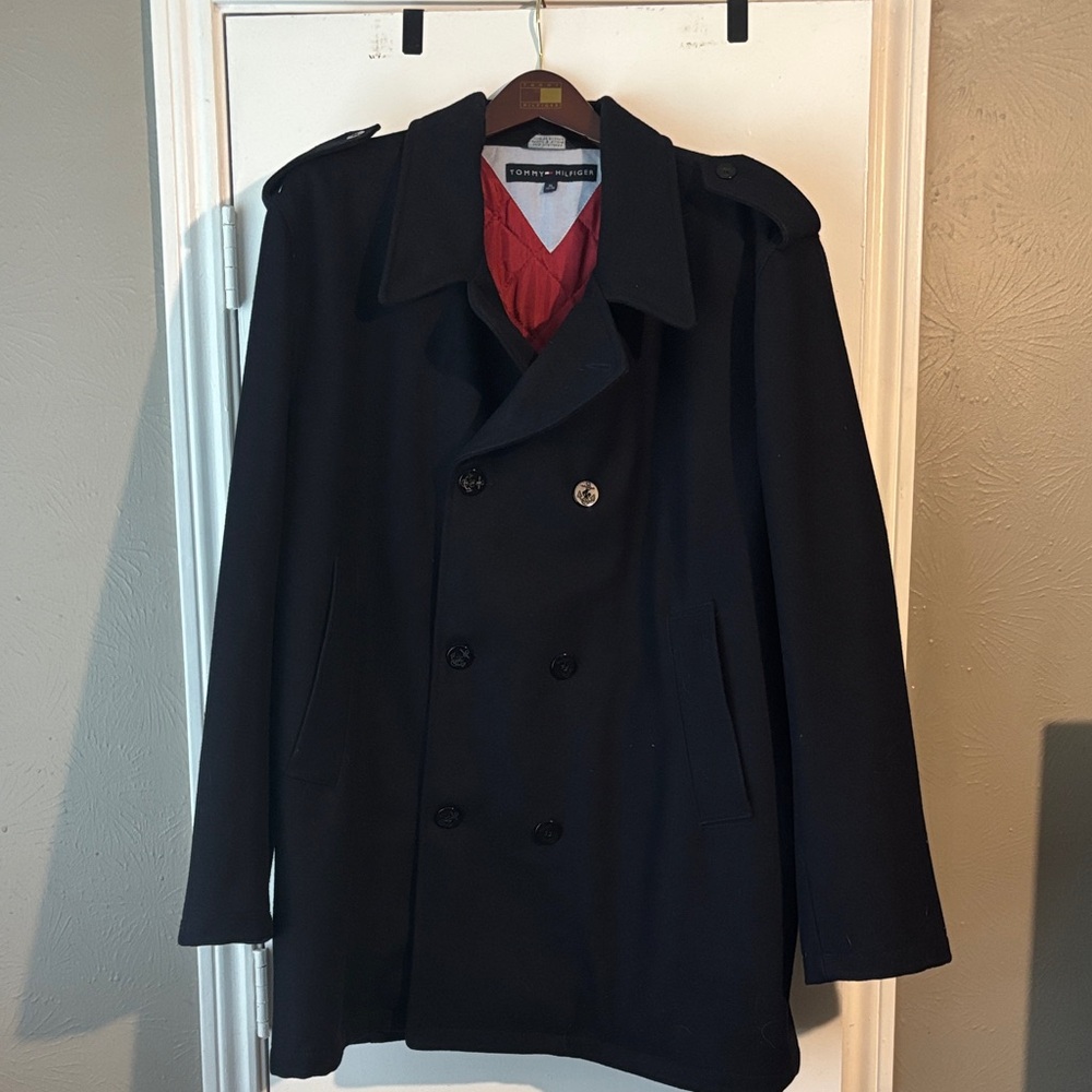 Tommy Hilfiger Classic Wool-Blend Peacoat